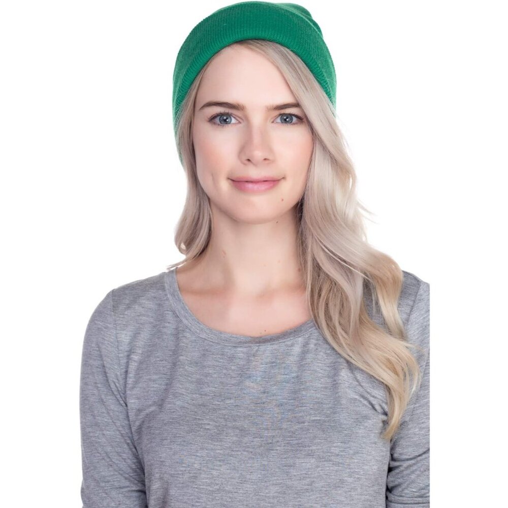 Beanie Men Women - Unisex Cuffed Plain Skull Knit Hat Cap - Picture 6 of 7